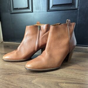 Italian Leather Ankle Booties